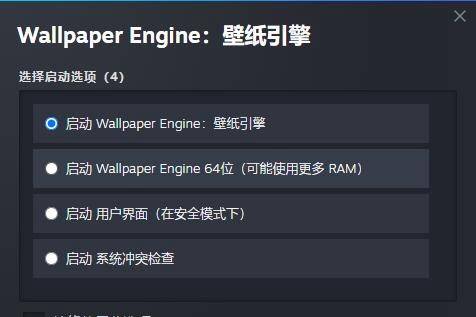 wallpaperengine启动选哪一个